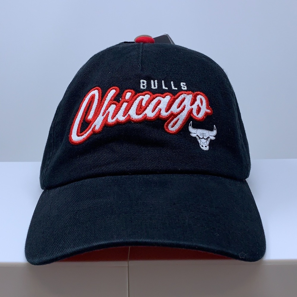 Chicago Bulls NBA Cotton On Kids XS/S Black Hook & Loop Strap Back Cap NWT